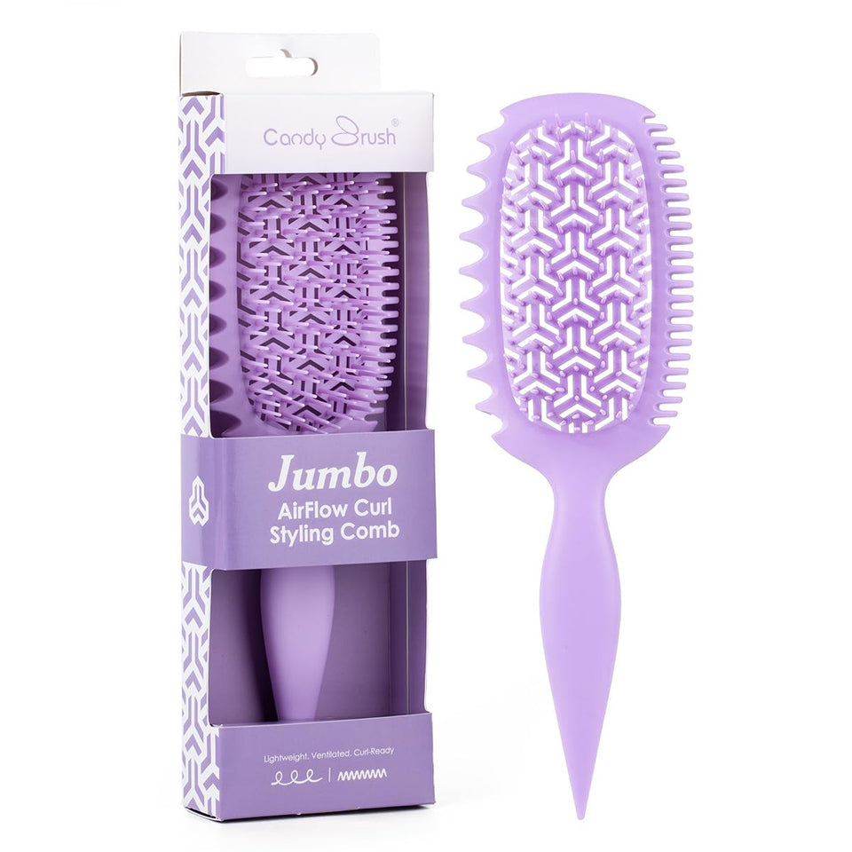 Candy Brush vented hair brush close-up with gentle detangling action