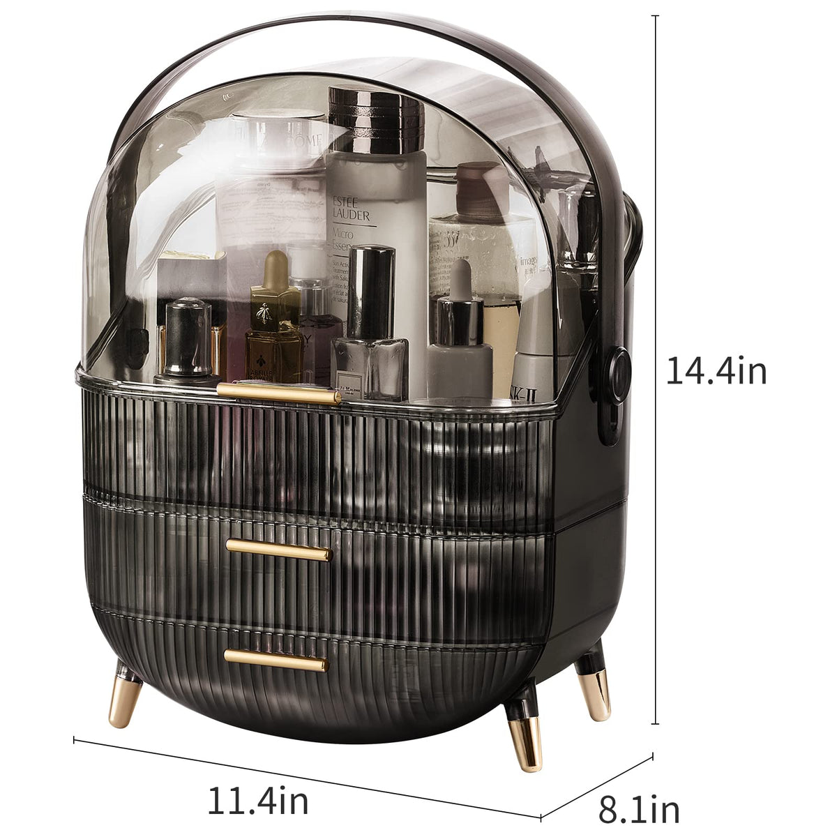 CANITORON storage fits lotions, serums, lipsticks, perfumes, powders, and masks neatly.