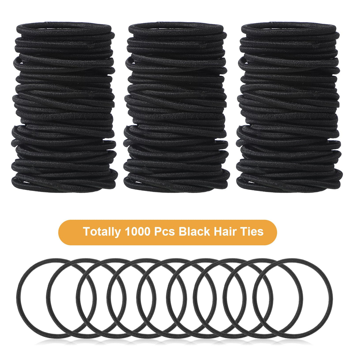 Canlierr small 3.5 cm diameter hair ties for thin hair and multiple styles.
