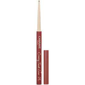 CANMAKE Creamy Touch Liner 1.5mm ultra-fine tip swatch in Garnet Burgundy for precise definition
