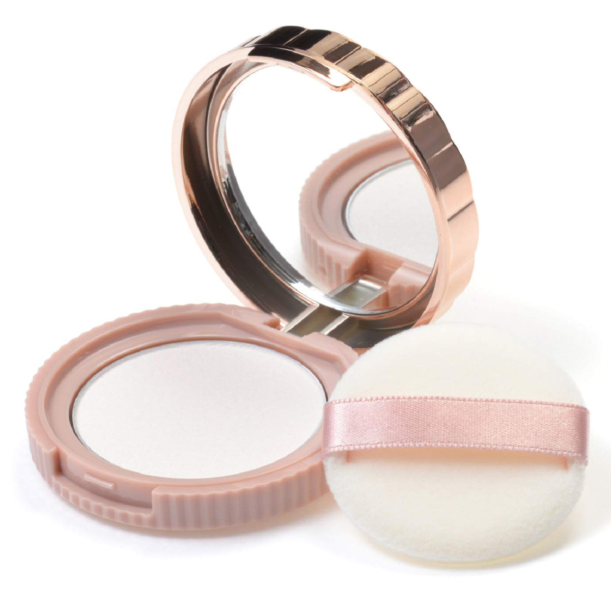 CANMAKE Secret Beauty Powder 01 Clear brush application for a light setting