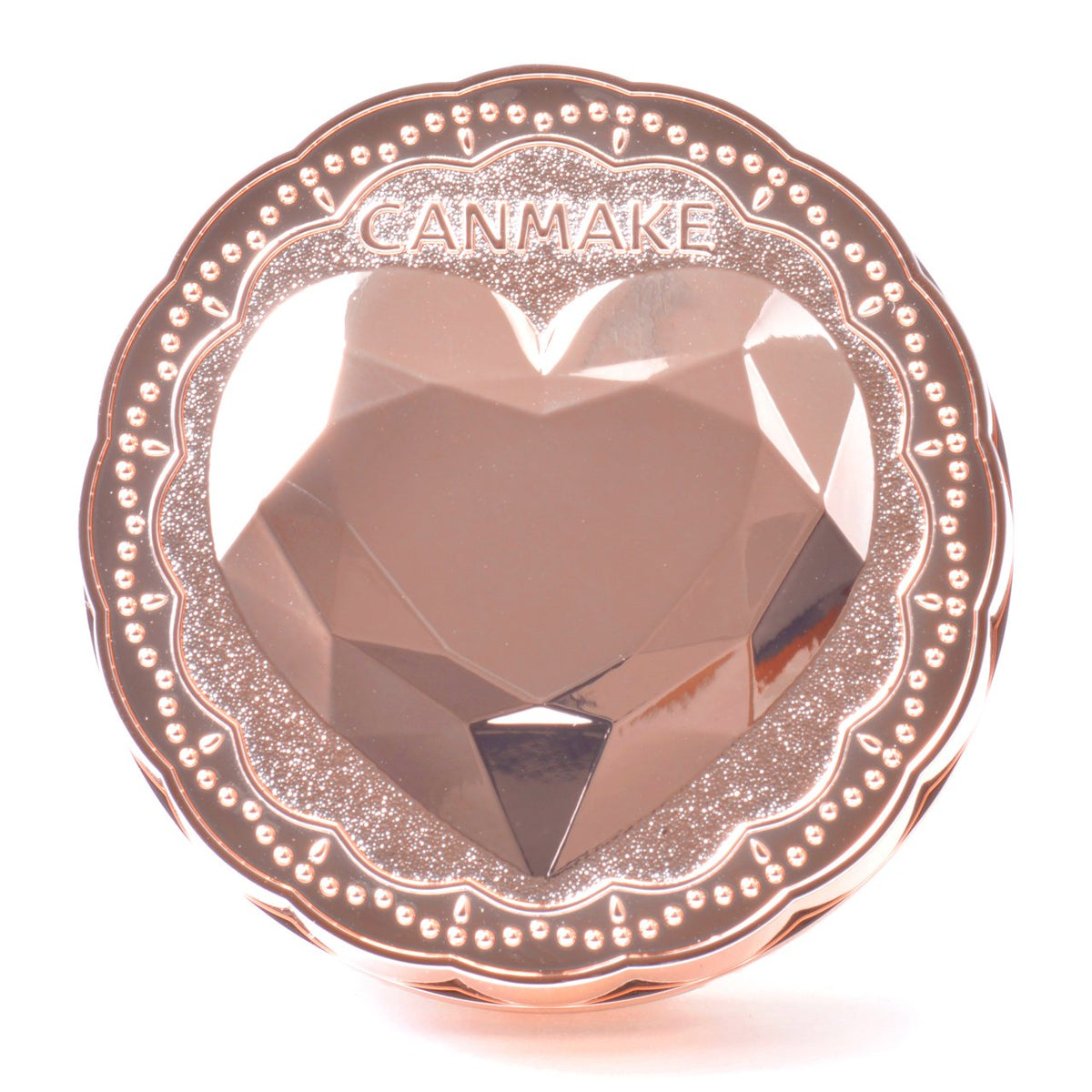 Close-up of CANMAKE Secret Beauty Powder 01 Clear swatch with sheer finish