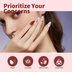 CANNI 3D crystal label on bottle aids quick color identification during manicures.