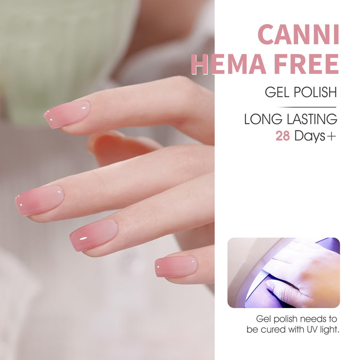 CANNI at-home manicure setup implies professional-looking results at home.