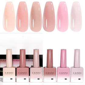 CANNI 6 colors 9ml sheer jelly pink bottles aid precise color selection