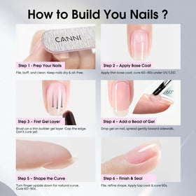 CANNI Nude Pink gel for shaping and strengthening natural nails.