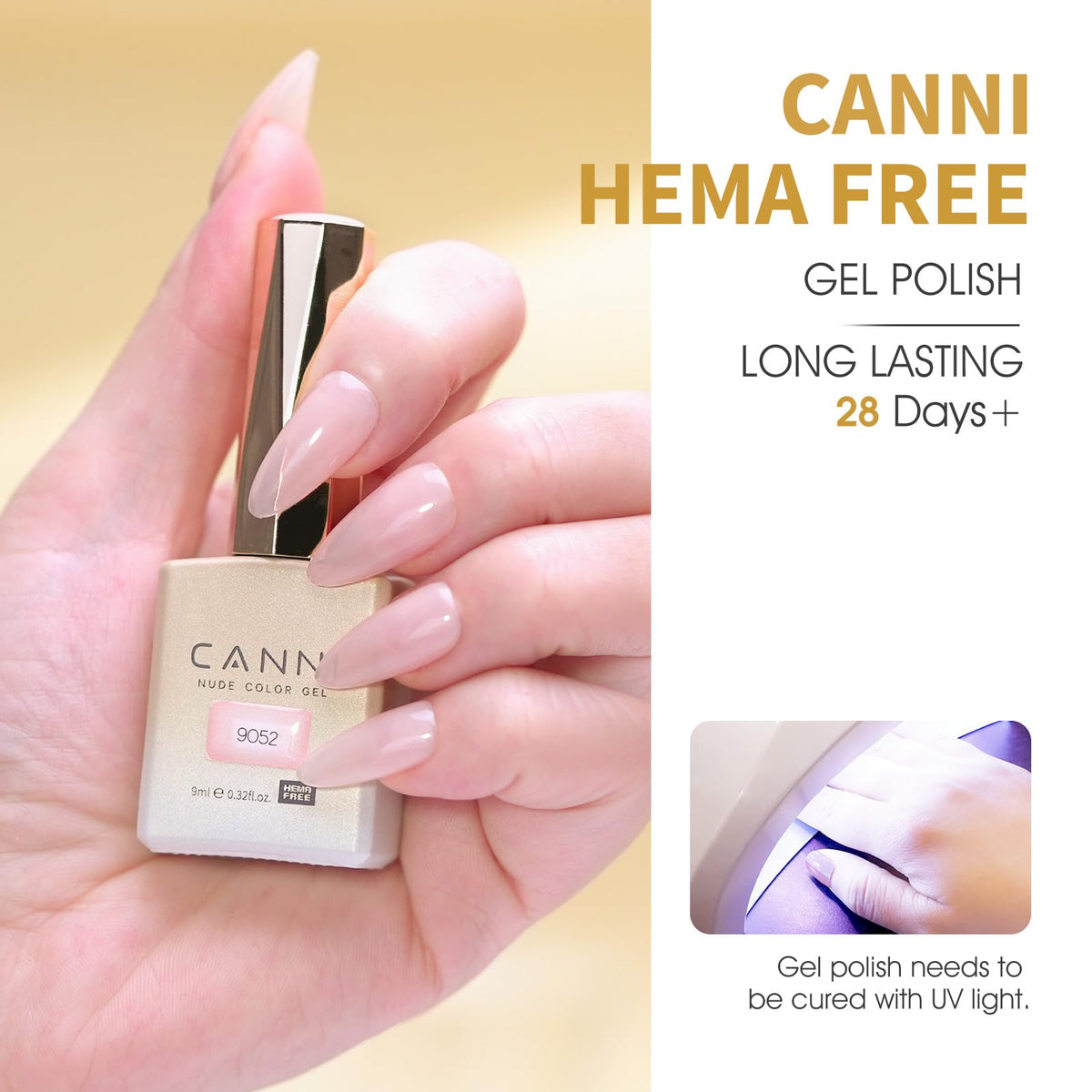 CANNI 9ml jelly neutral bottle provides versatile nail color options