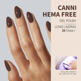 CANNI 9ml Hema-Free nude bottle for natural-looking nails.
