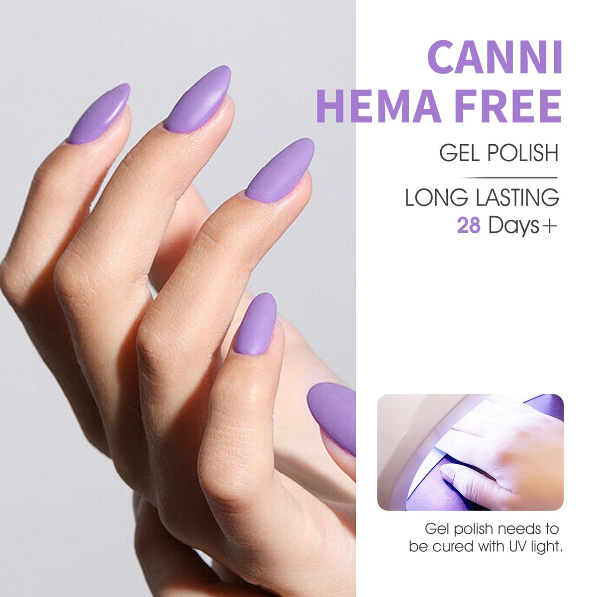 CANNI application swatches demonstrate smooth gel polish finish