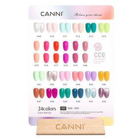CANNI CC8 bottle design with 3D crystal label aids accurate color preview.