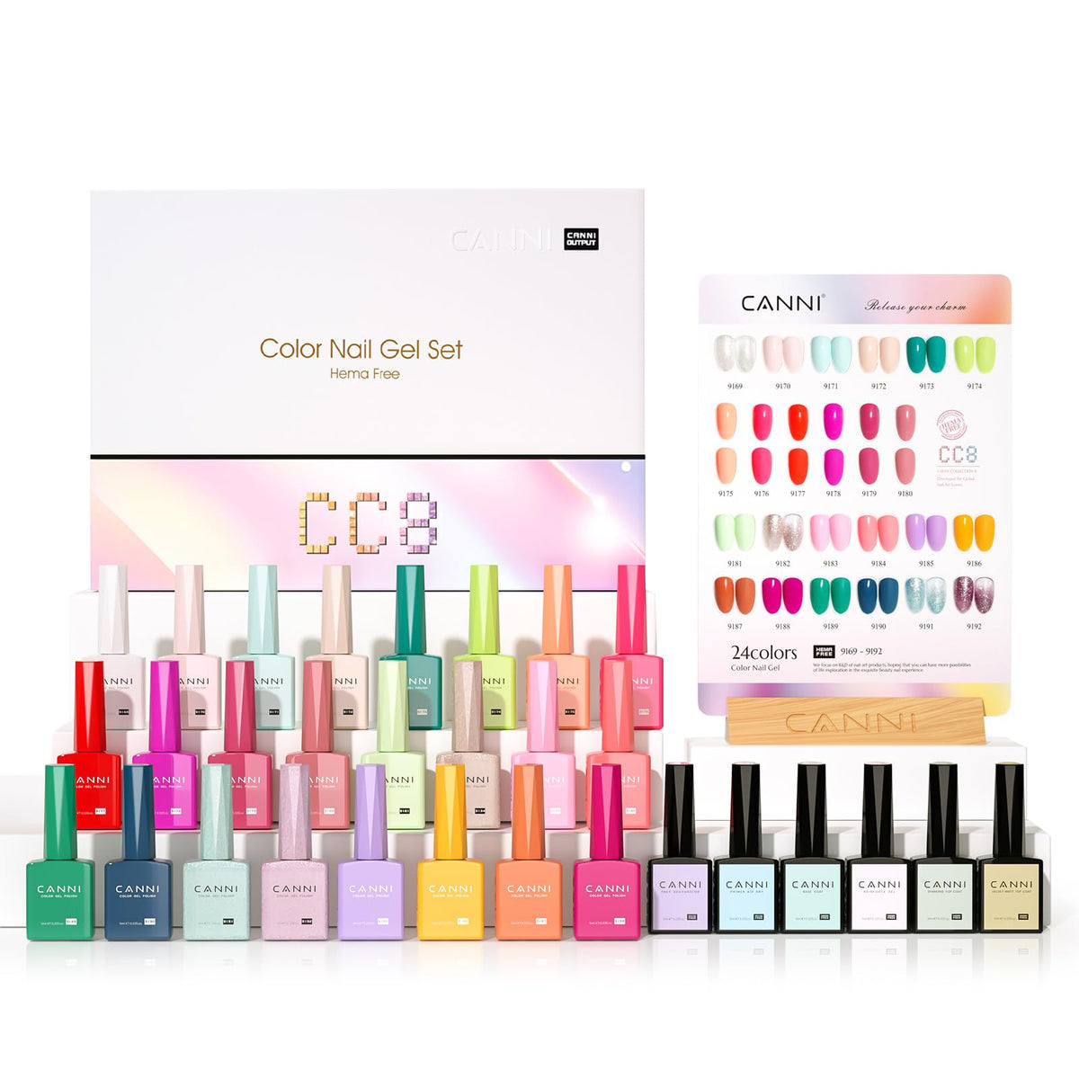 CANNI CC8 packaging shows 30 colors, ideal gift-ready set.