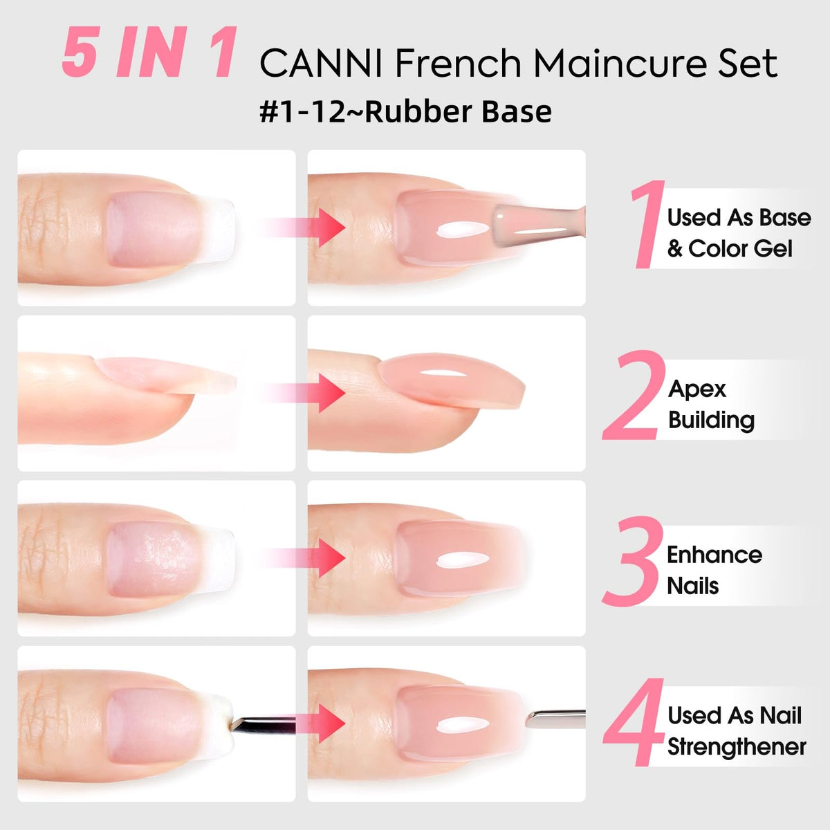 CANNI CF1 3D crystal label on bottle adds premium manicure aesthetics