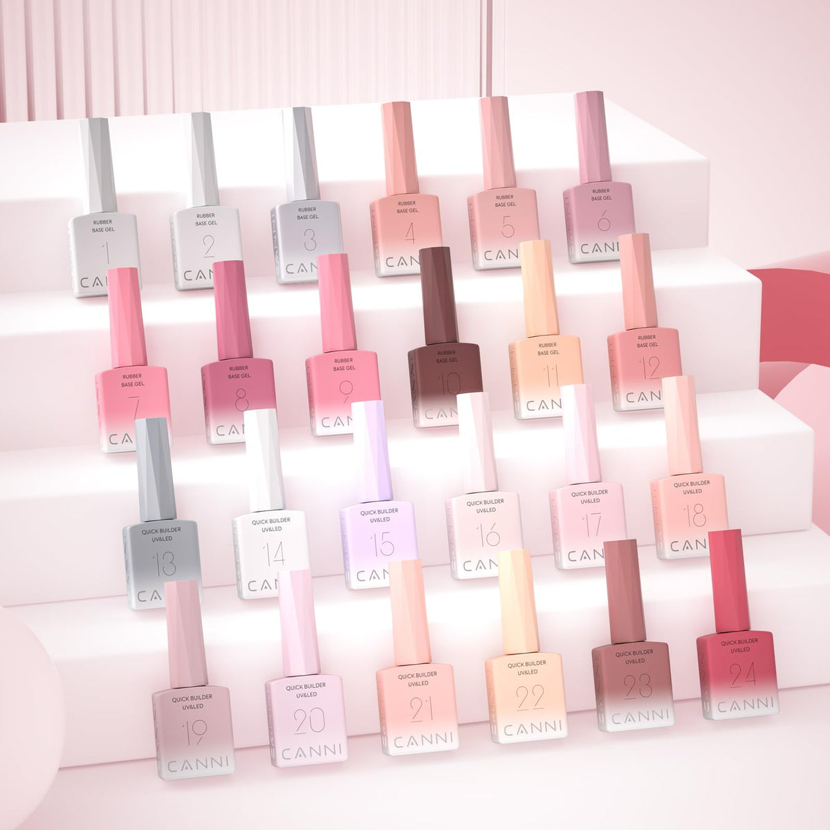 CANNI CF1 color bottle collection view helps quick color selection