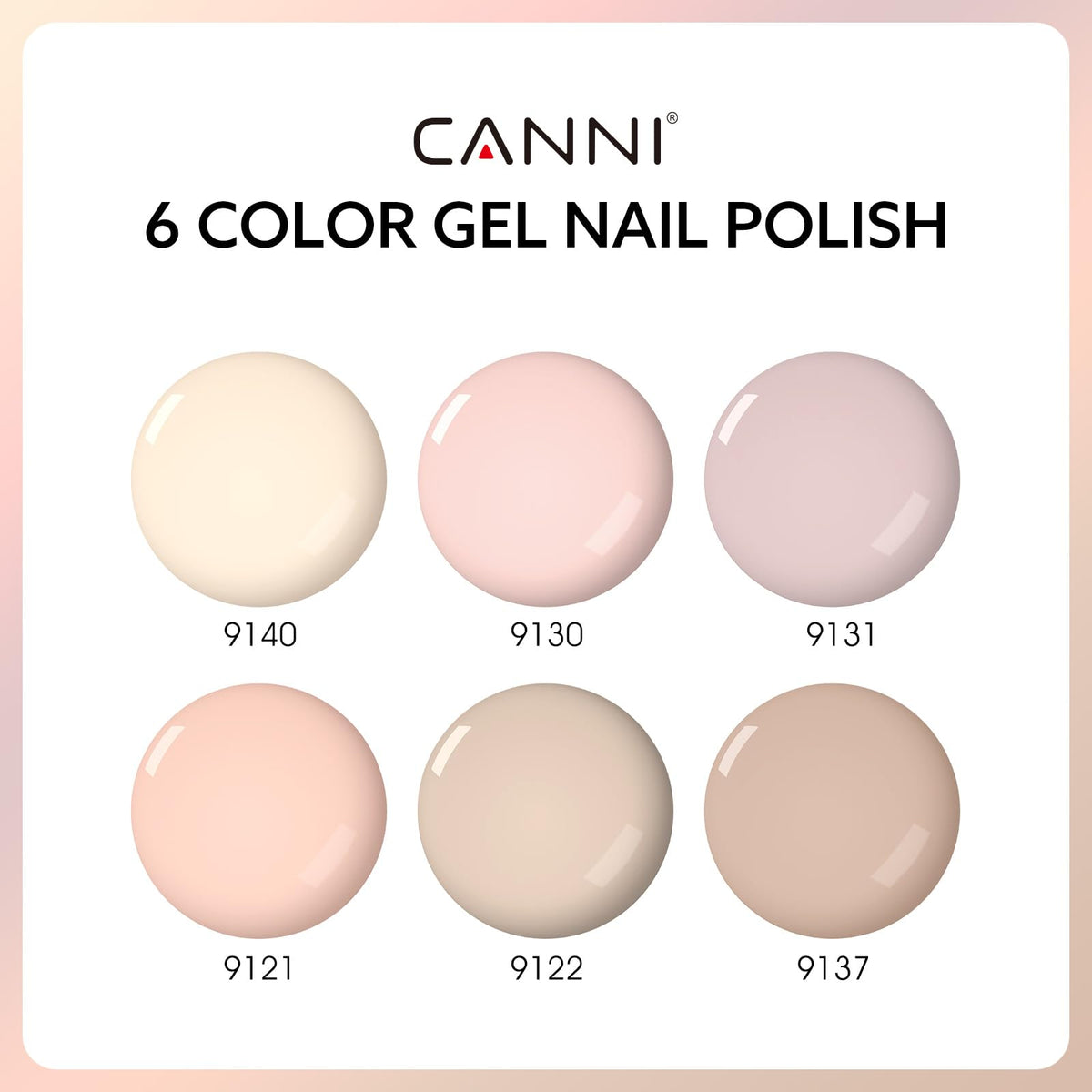 CANNI color-matched bottle aids quick shade identification during manicure.