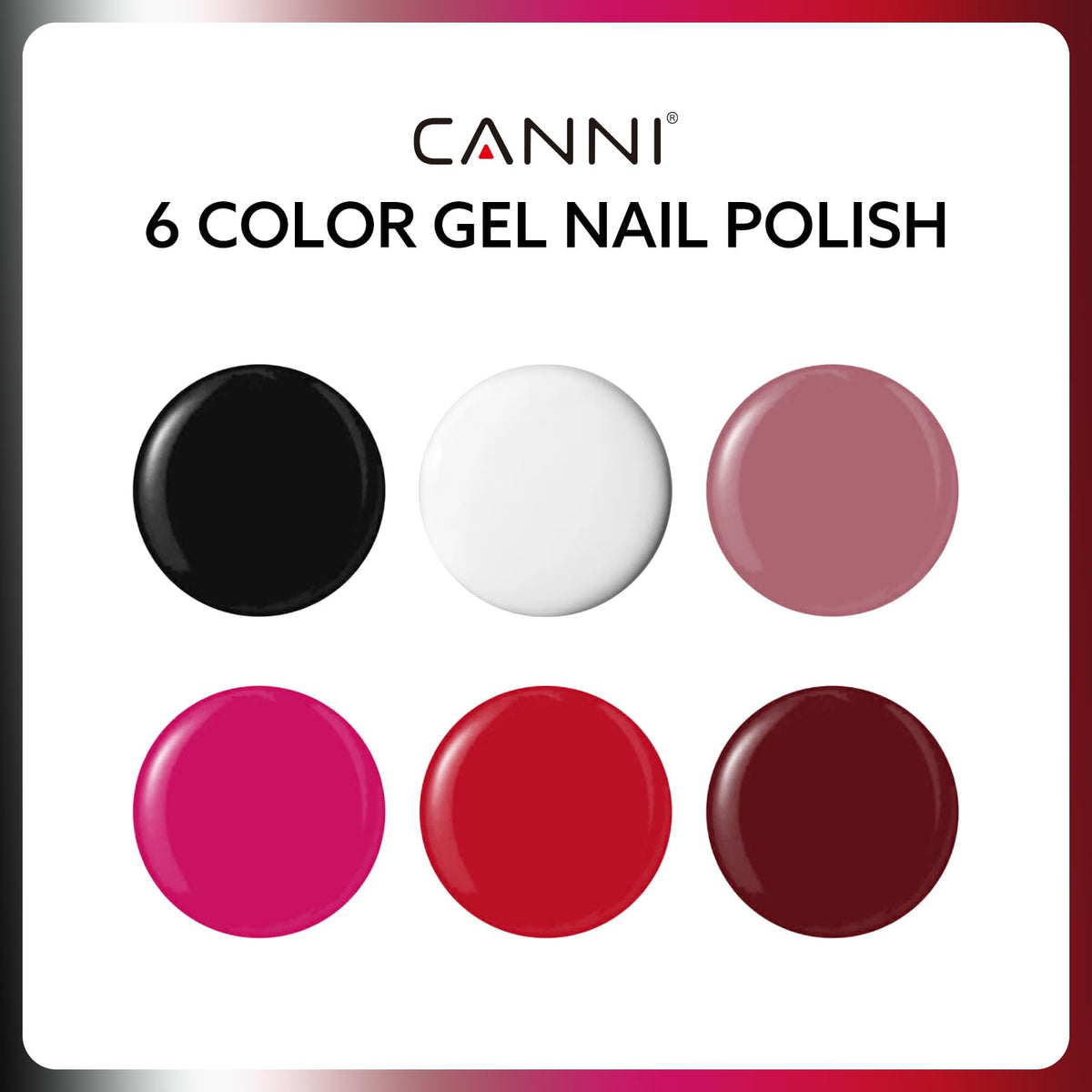 CANNI Hema-Free gel nail polish set black bottle ideal for bold looks.