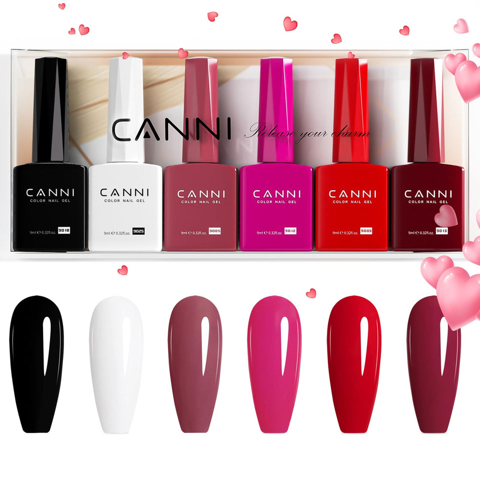 CANNI Hema-Free gel nail polish set white bottle for smooth at-home manicures.