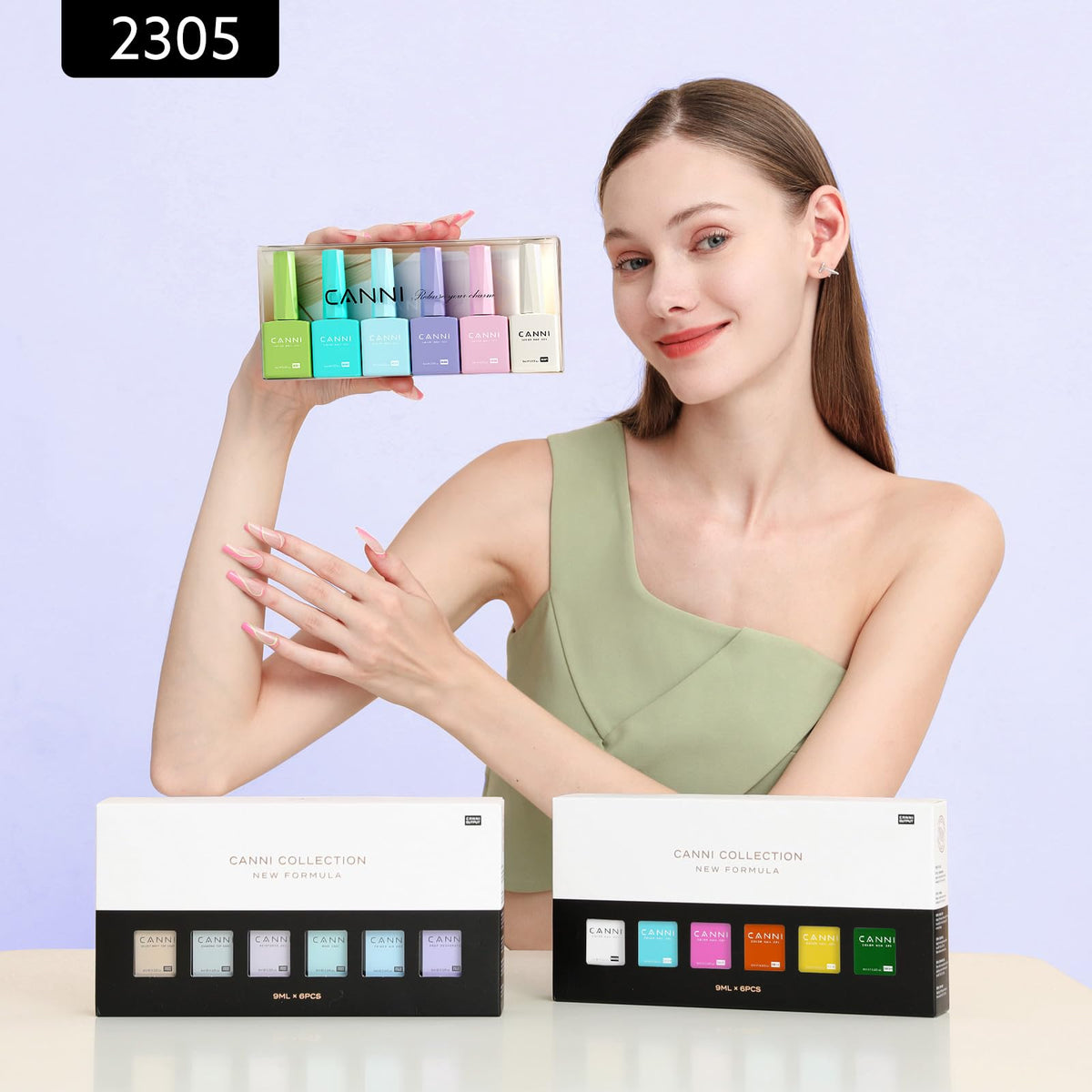CANNI gel polish set packaging highlights color variety and gift appeal.