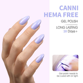 CANNI pink Hema-free gel polish perfect for everyday chic nails.
