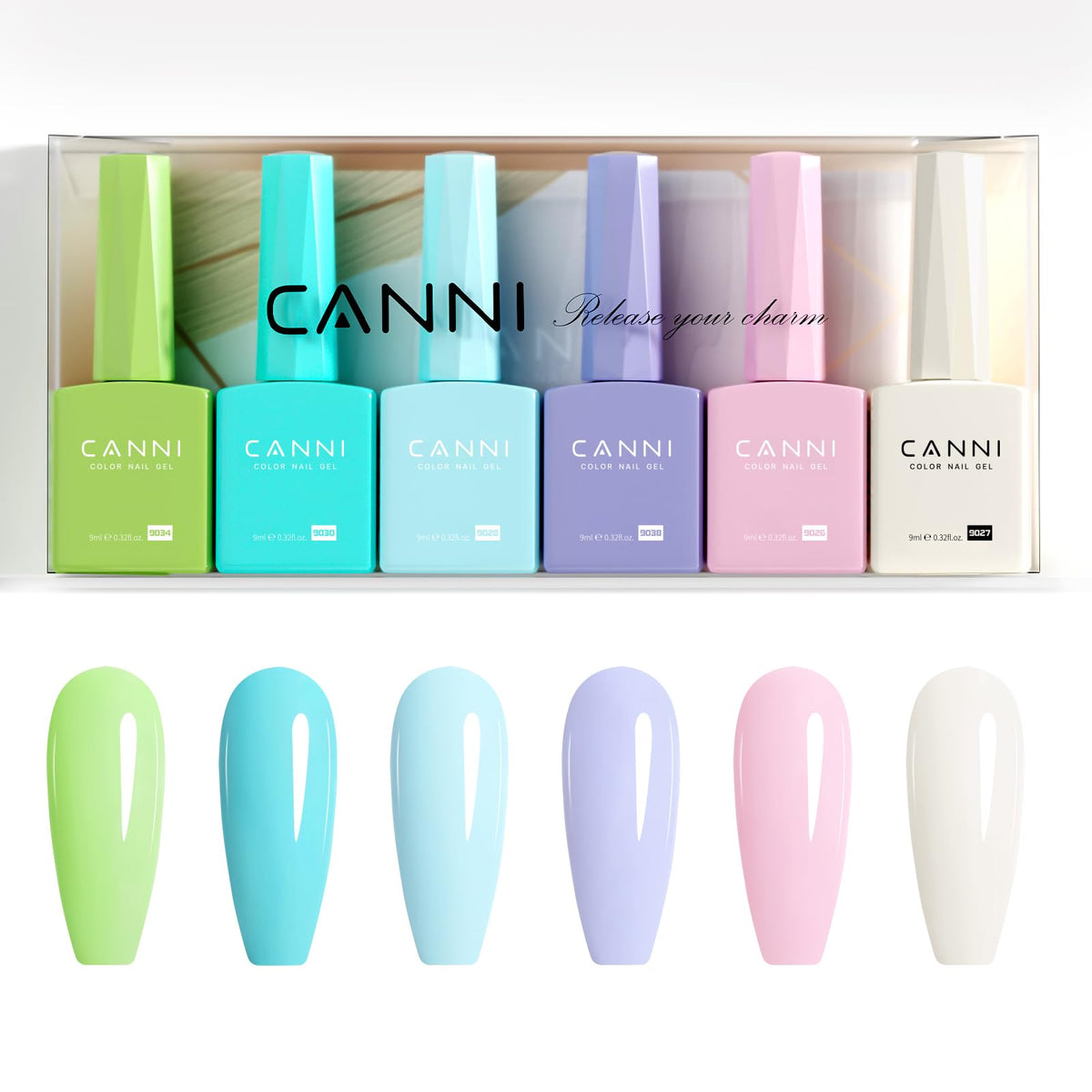 CANNI soak-off LED compatible gel kit enables quick home manicures.