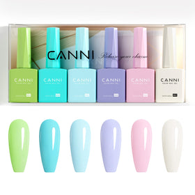 CANNI soak-off LED compatible gel kit enables quick home manicures.