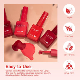 CANNI hot pink gel polish shade for vibrant, everyday looks.