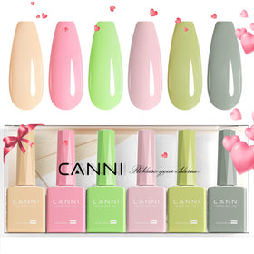 CANNI pastel gel nail polish set front view for DIY manicures