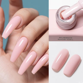 CANNI rubber base gel swatch montage displaying shade range and smooth finish.