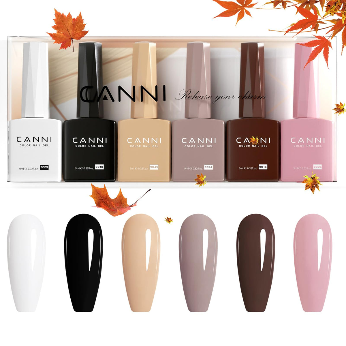 CANNI soak-off gel texture close-up with glossy finish hint.