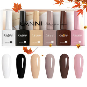 CANNI soak-off gel texture close-up with glossy finish hint.
