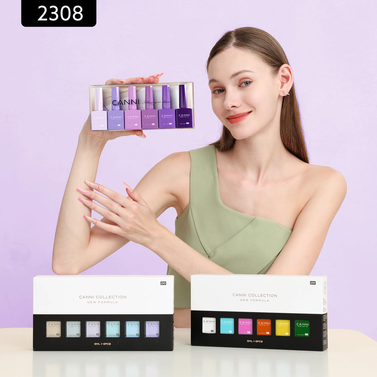CANNI soak-off gel polish compatible with LED lamps