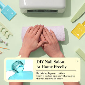 CANNI soak-off LED lamp enables quick at-home curing.