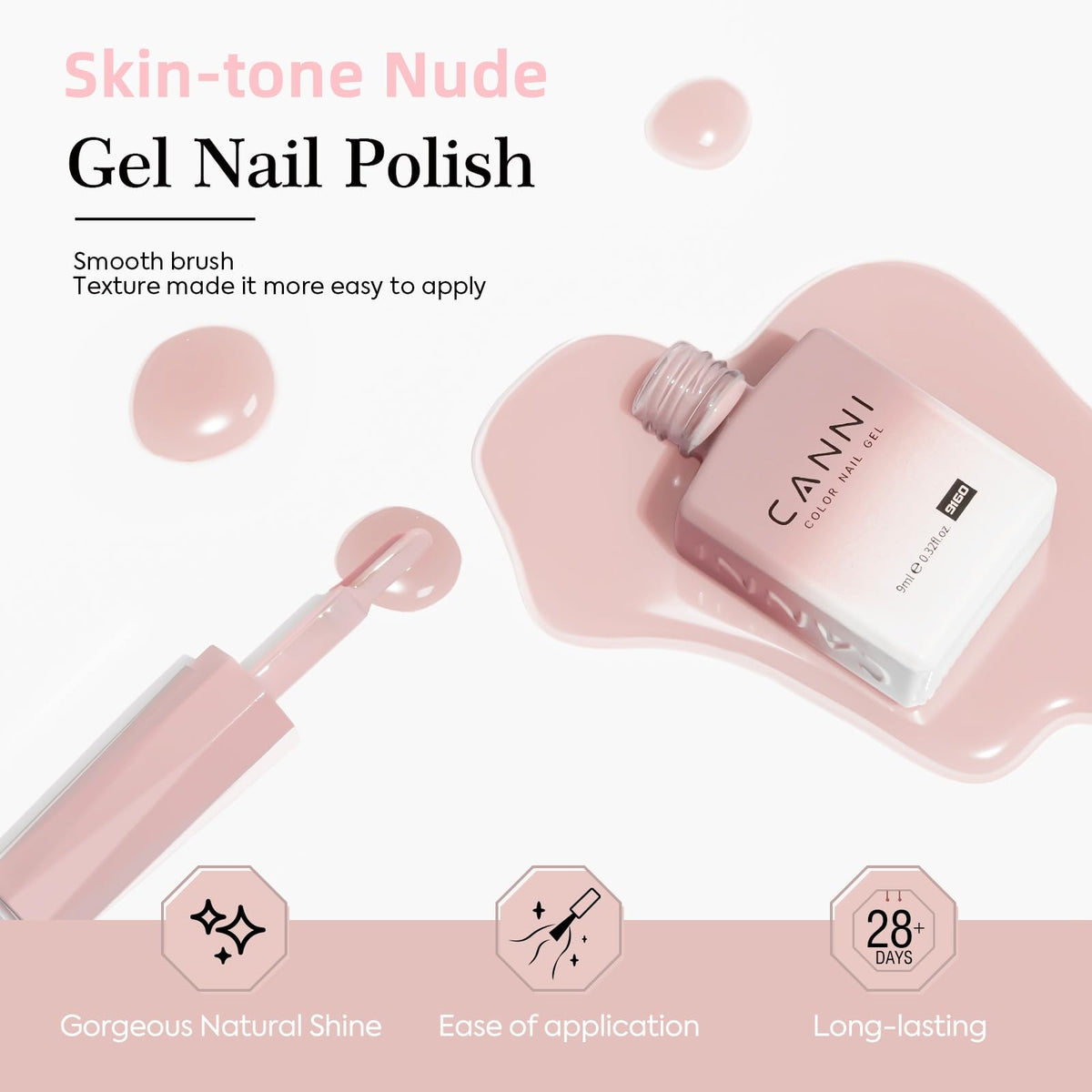 CANNI wide brush enables smooth, precise application for a professional-looking finish.
