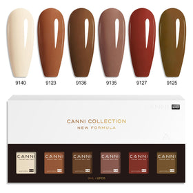 CANNI winter nude manicure with six nude shades for versatile looks