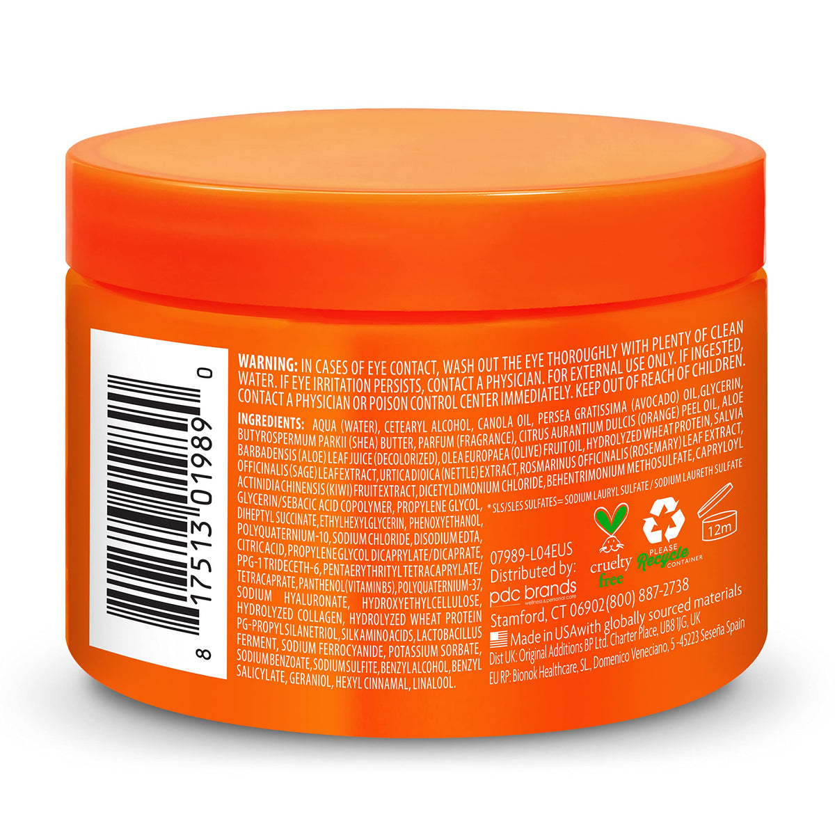 Cantu Avocado Hydrating Leave-In Cream before-after hair texture