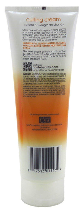 Cantu Care for Kids Curling Cream on textured curls for definition.