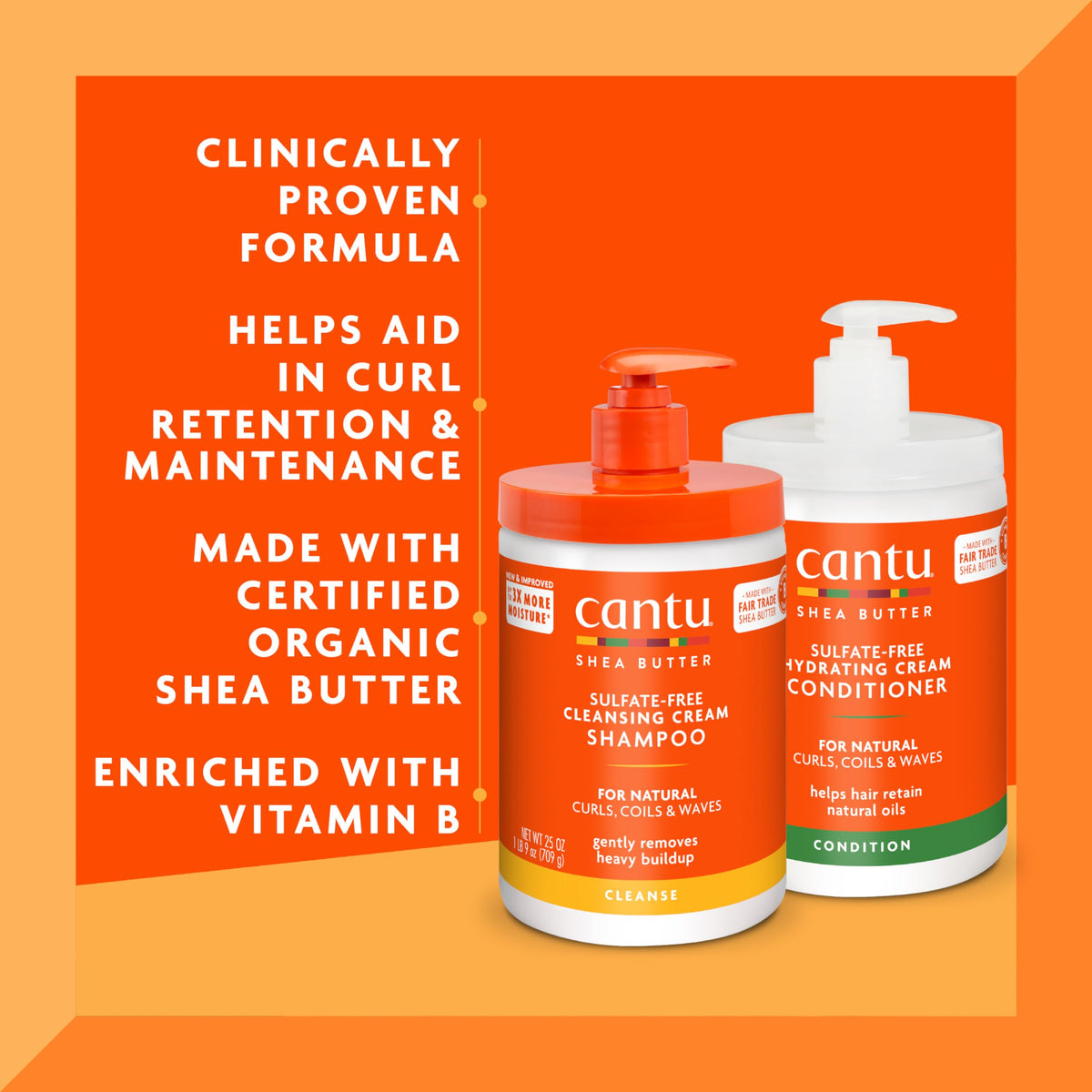 Cantu Shea Butter conditioner bottle ready to detangle and soften.