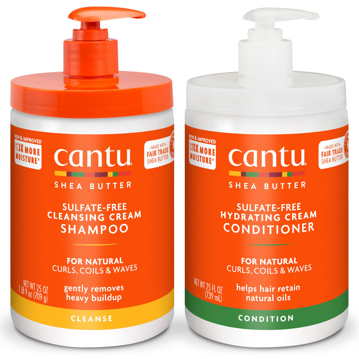 Cantu Shea Butter shampoo bottle pour for gentle cleansing and hydration.