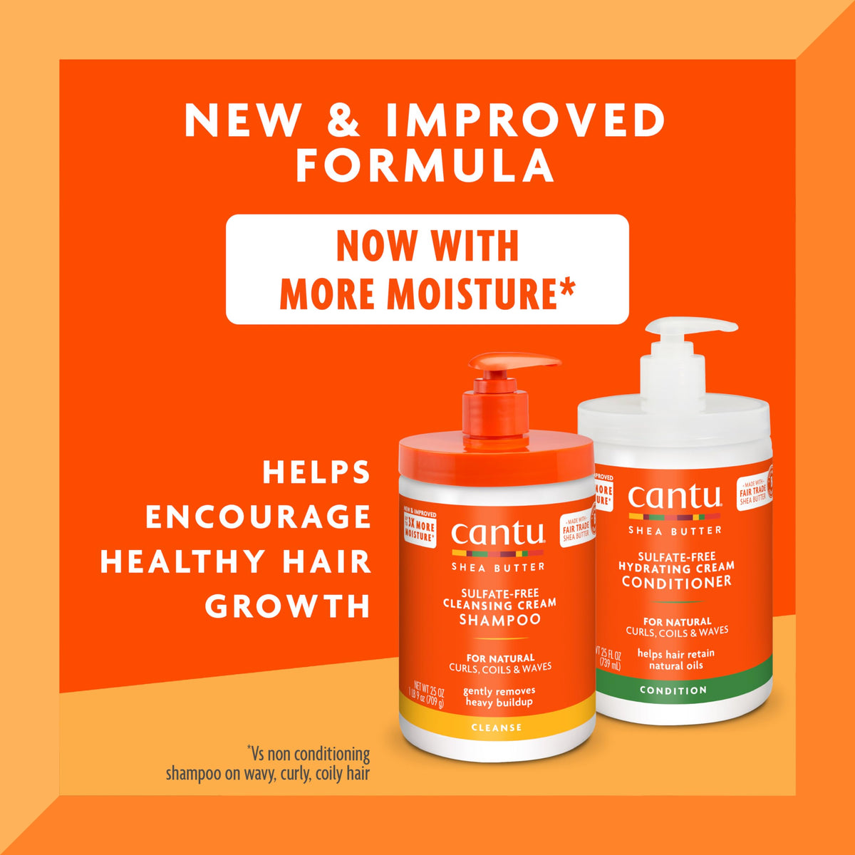Cantu Shea Butter shampoo lather forming on natural hair.