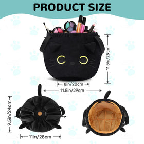 Cantustime Cat Lovers Makeup Bag with quick-access drawstrings keeps essentials organized.