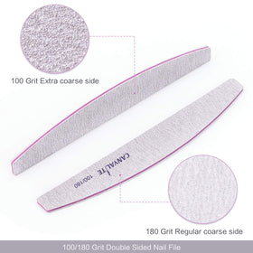 Canvalite gel-removal-ready nail file for extended or fake nails