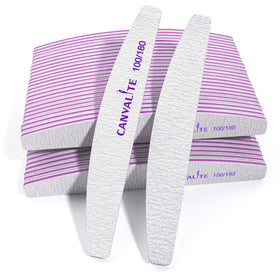 Canvalite half-moon nail file with 100/180 grit for precise shaping