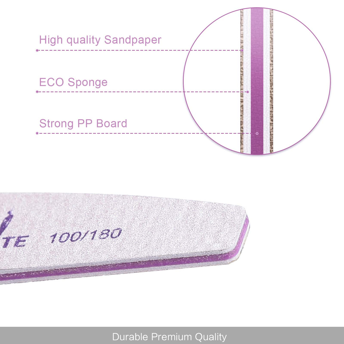Canvalite 50-pack nail files for quick shaping and gel removal