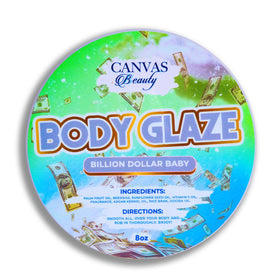 Canvas Beauty Body Glaze Billion Dollar Baby with clean cotton scent delivers non-greasy hydration.