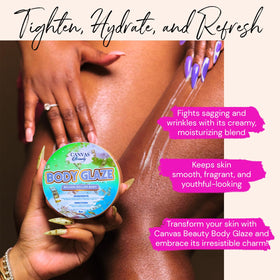 Canvas Beauty Body Glaze whipped texture glides smoothly for daily moisture.