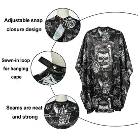 CapeshionPro barber cape featuring anti-static technology for neater cleanup