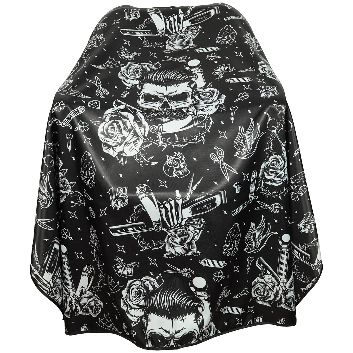 CapeshionPro barber cape with full-coverage design protects clothing during cuts