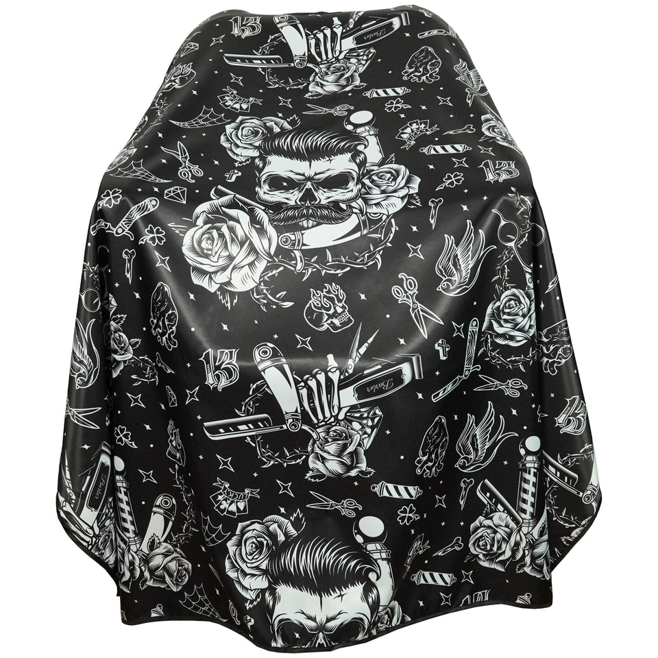 CapeshionPro barber cape with full-coverage design protects clothing during cuts