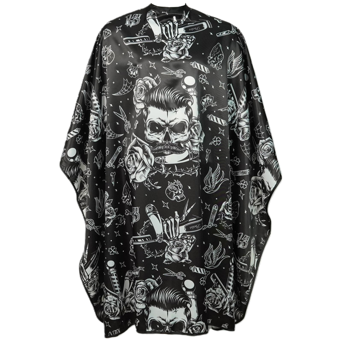 CapeshionPro barber cape includes a sewn-in hanging loop for storage