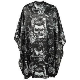 CapeshionPro barber cape includes a sewn-in hanging loop for storage