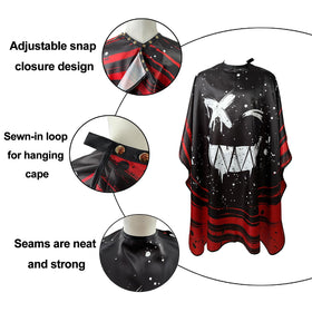 CapeshionPro Barber Cape in large size draping over a client